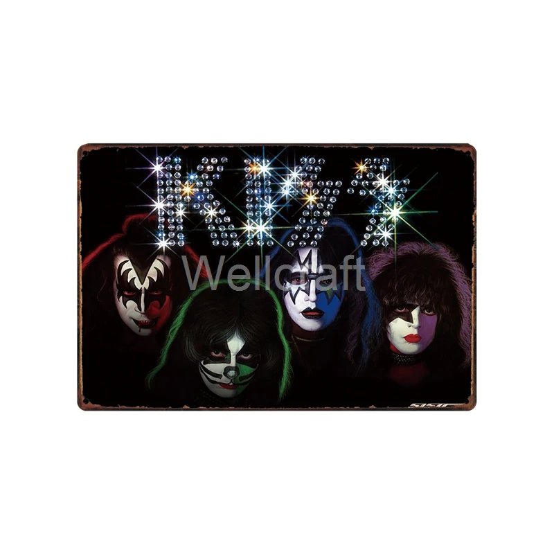 [ WellCraft ] Rock Music Star Metal Sign Posters art Vintage Mural Painting Personality Custom Decor LT-1741 | Дом и сад