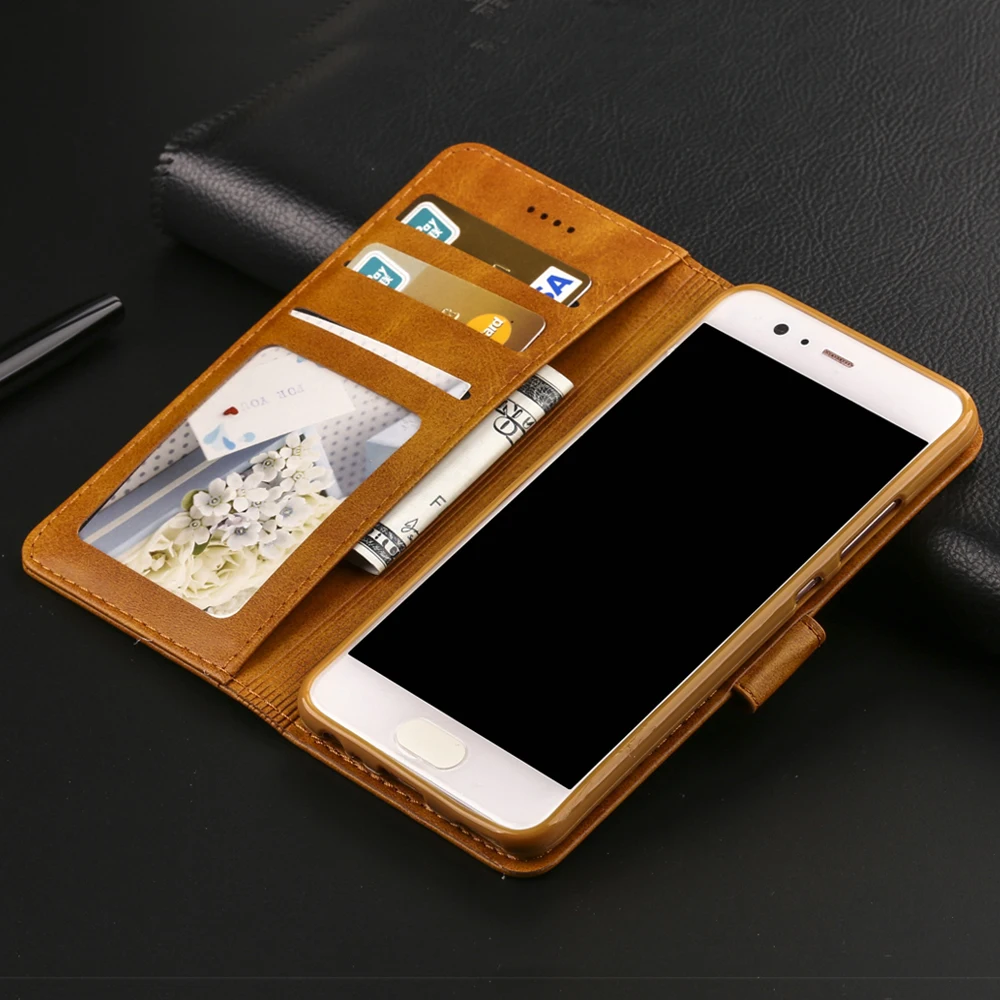 Leather flip case for huawei p10 lite phone plus cases cover wallet card holder book | Мобильные телефоны и аксессуары