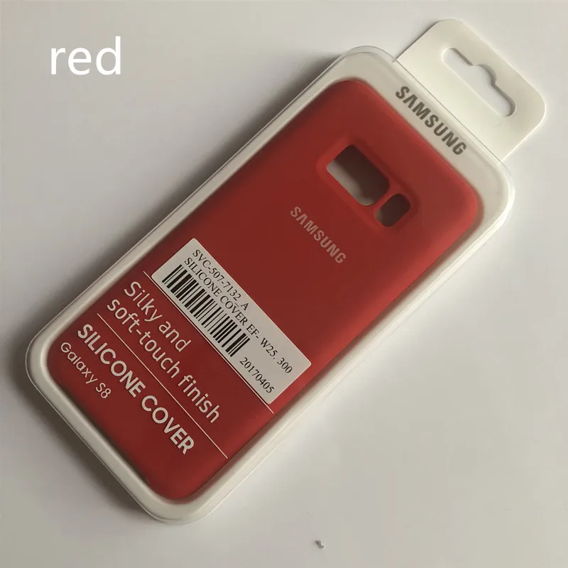 samsung Galaxy S8/S8 Plus жидкий силиконовый чехол шелковистый мягкий на ощупь защитный чехол для samsung s8 упаковка
