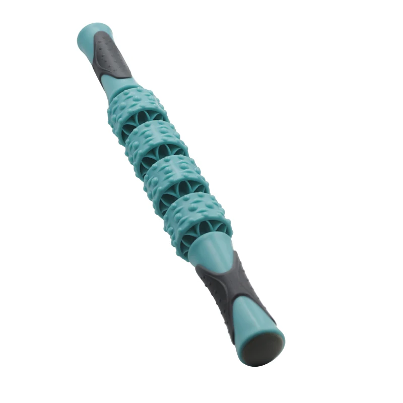 BYRIVER Muscle Trigger Point Spiky Ball Massage Stick Roller Leg Back Arm Neck Yoga Training Tool Handheld Cellulite Massager |