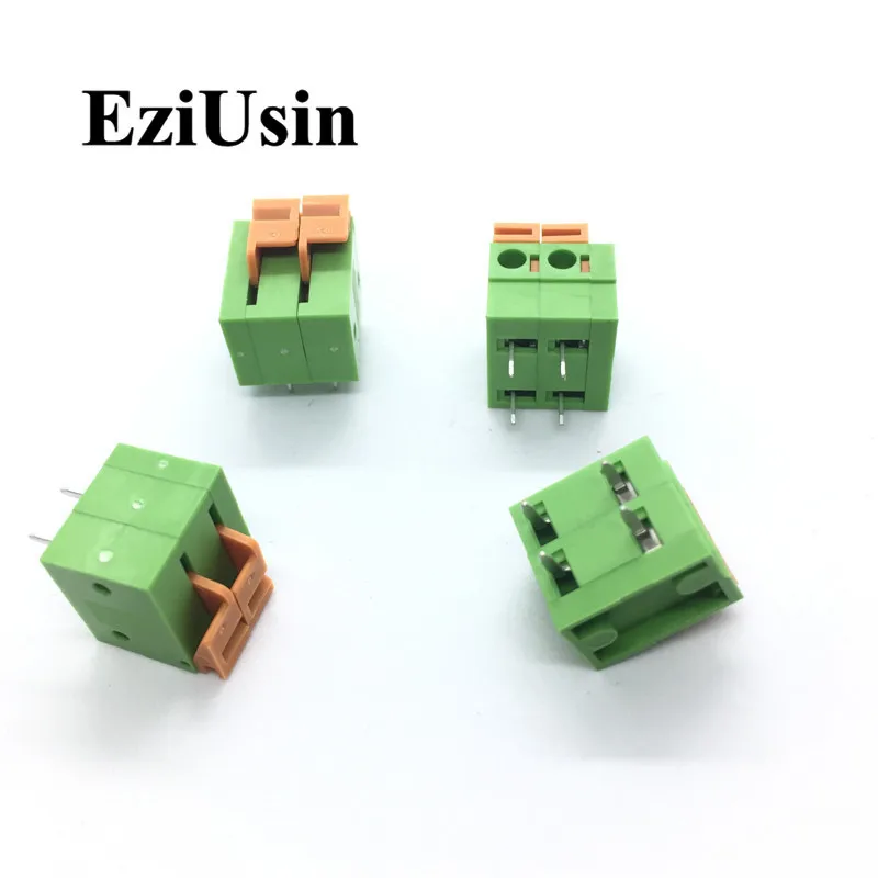 100 шт. CY/KF142V 142R 5,08 мм PCB пружинный клеммный блок KF128-5.08 2P 3P 4P 5P 6P 7p 8p 9p 10p клеммы Соединительный винт