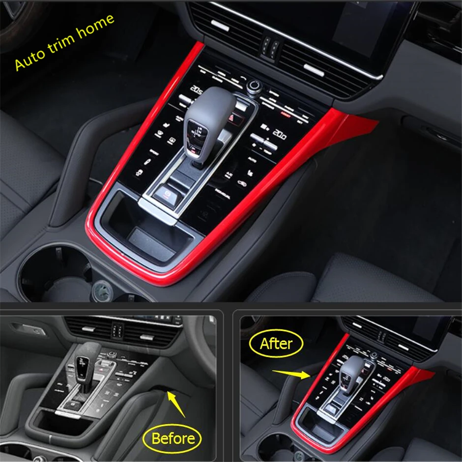 Чехлы для коробки переключения передач Lapetus 3 шт. ABS подходят Porsche Cayenne 2018 2019 2020