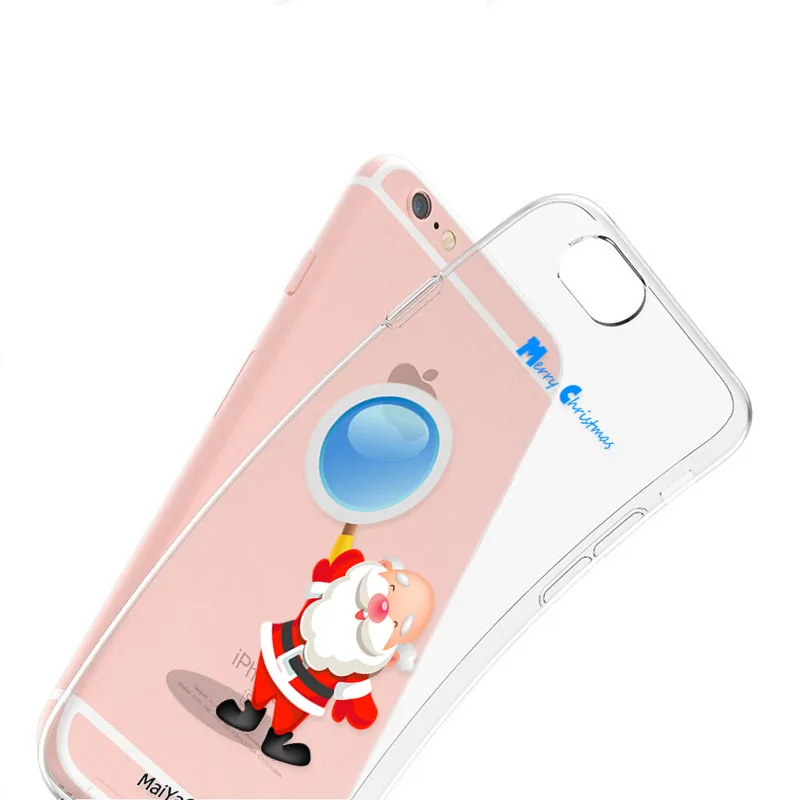 Прозрачный чехол MaiYaCa из ТПУ для сотового телефона с надписью &quotMerry Christmas&quot iPhone x