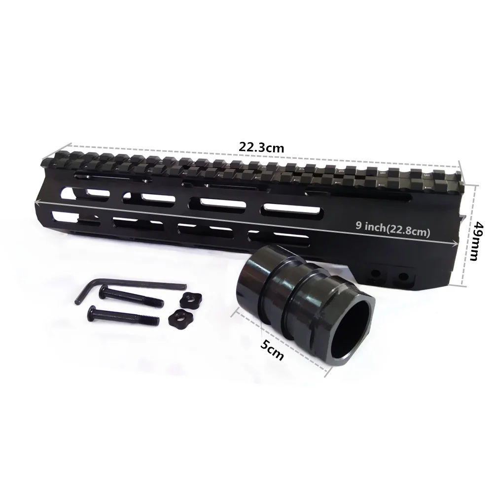 AR15 M-Lok Mlok " 9" 1" 12" 13," 15" 1" 19" тонкий свободный поплавок M-LOK рукоятка винтовка прицел крепление со стальной гайкой