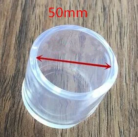 50mm 4 шт прозрачные колпачки для ног стула Нескользящая мебель для стола напольные ножки защитные накладки резиновая мебель пробки отверстия домашний декор - Цвет: 50mm