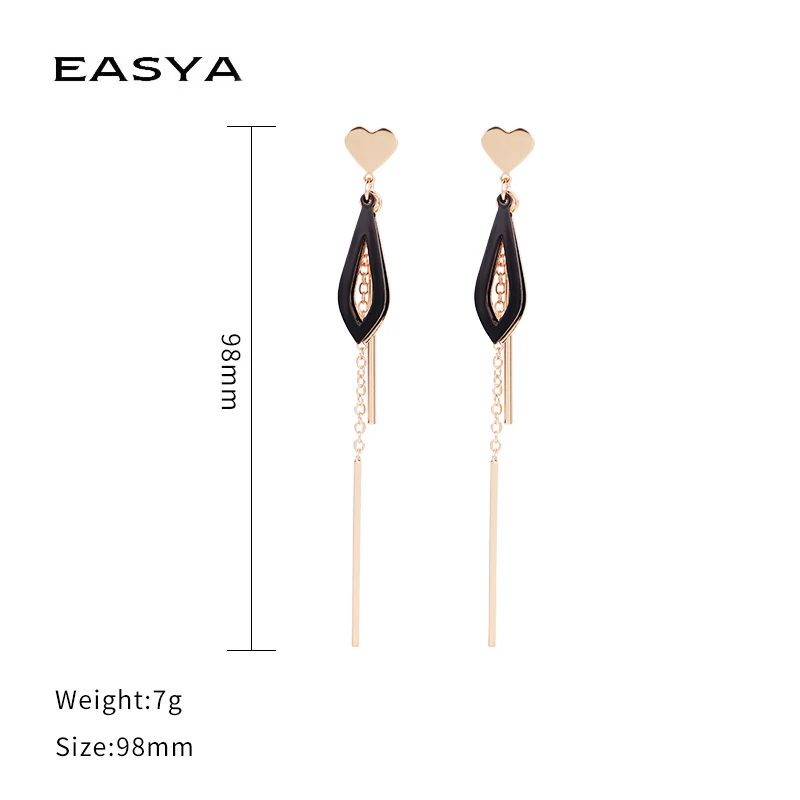 EASYA Love Heart Pendientes Earrings For Women Hollow Out Waterdrop Drop Long Boucle D'oreille Costume Accessories Gift | Украшения и