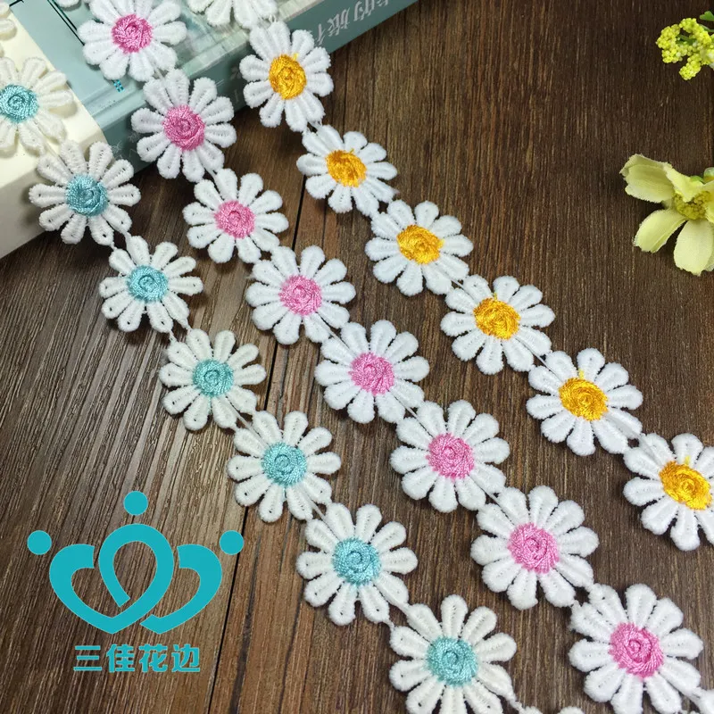 Подсолнух Diy10 двухцветное кружево Сельский стиль цветное молочное Шелковое