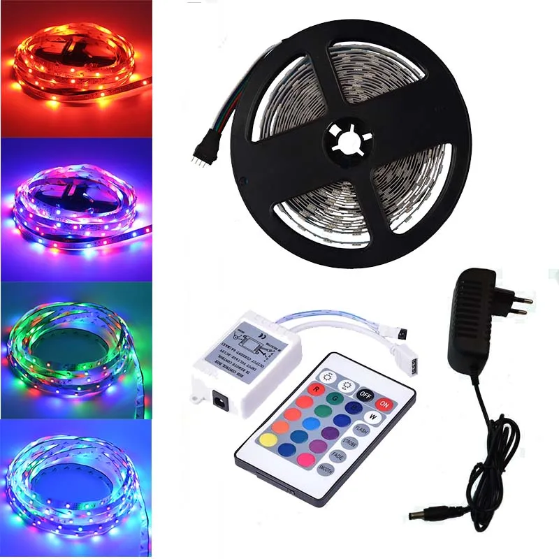 10 м 5 RGB светодиодный светильник SMD2835 не водонепроницаемый rgb светодиоды лента