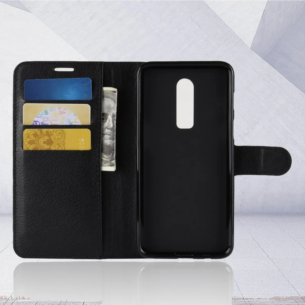 Oneplus 6 Чехол Funda One Plus Чехол-кошелек Роскошный кожаный чехол для телефона Coque Six