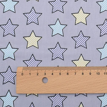 Chainho Star Print саржевая хлопковая ткань для шитья/ткани для детей и детей/простыня, подушка, подушка, материал для штор - Цвет: G 1 piece 50x160cm