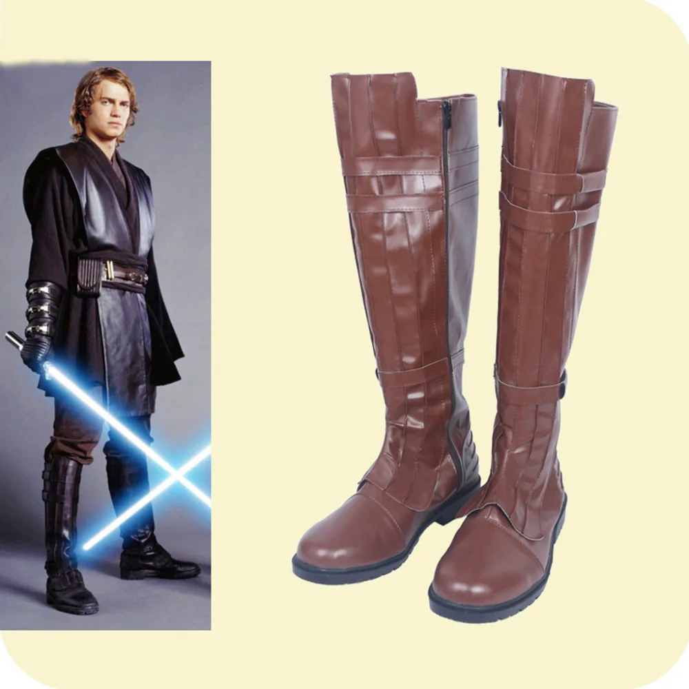 Обувь для косплея «Звездные войны», «Obi-Wan Kenobi Jedi»; ботинки супергероя на Хэллоуин; карнавальный костюм; аксессуары для мужчин