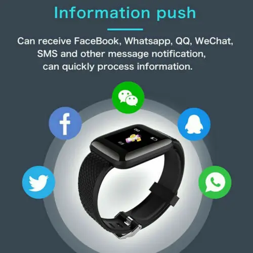 Смарт-браслет 116 plus Bluetooth 4 0 умные часы пульсометр кислород кровяное давление