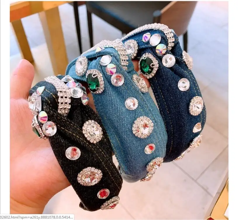 Ободок для волос в стиле ретро с зеленым опаловым кристаллом на цепочке из