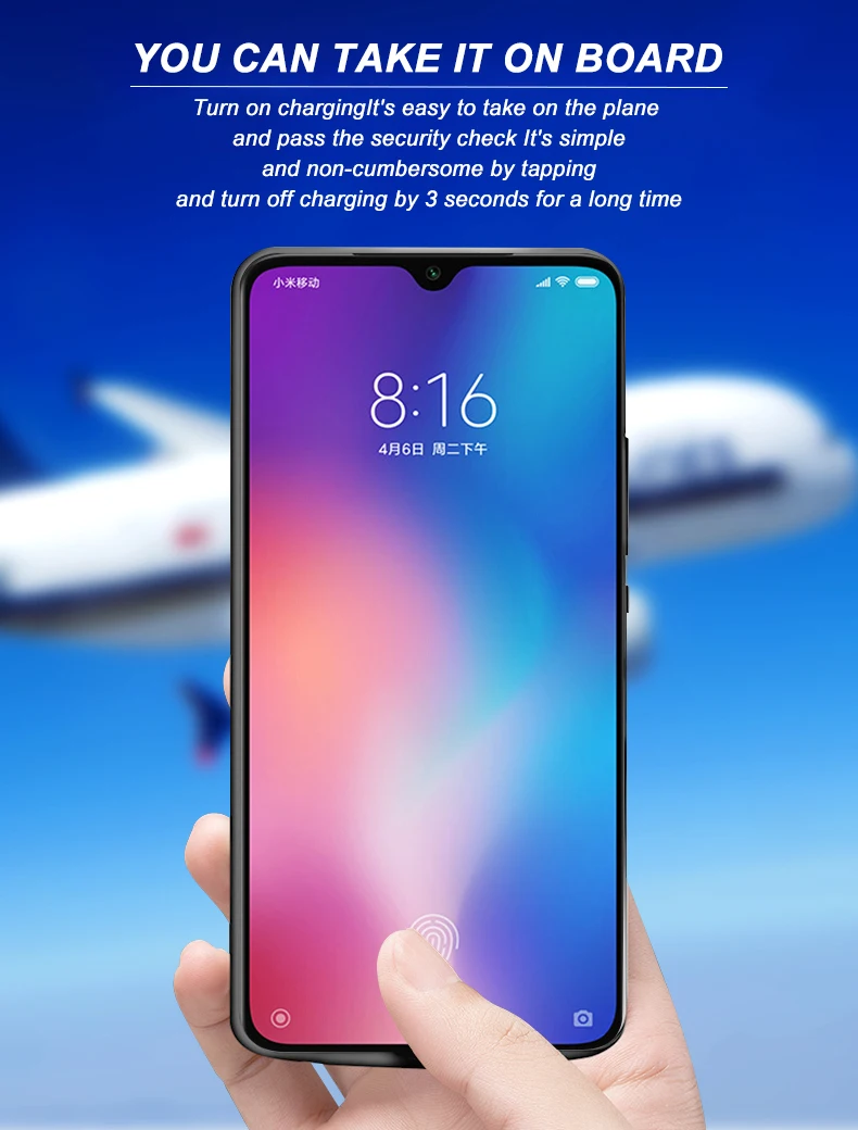 6800 мАч чехол для аккумулятора Xiaomi Mi 9 Power Bank чехол для зарядного устройства для Xiaomi 9 Тонкий чехол для зарядки чехол для Mi 9