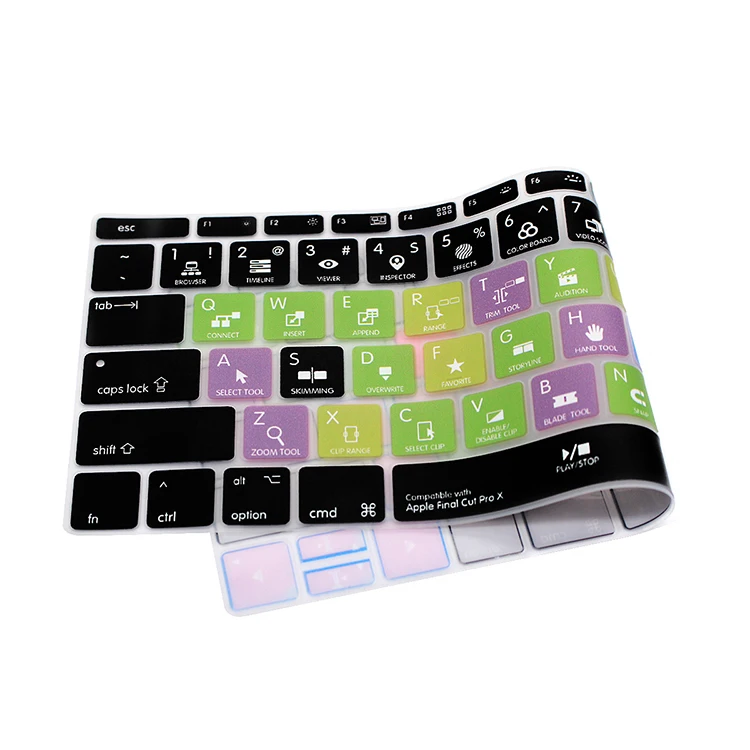HRH Ableton Live premium Pro CC Final Cut Pro X Avid Pro инструменты США Силиконовые ярлыки клавиатура чехол для Macbook retina 12 A1534