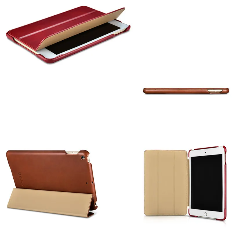 ICarer Чехол книжка для iPad Mini5 винтажная серия подставка кожаный чехол mini 5 держатель