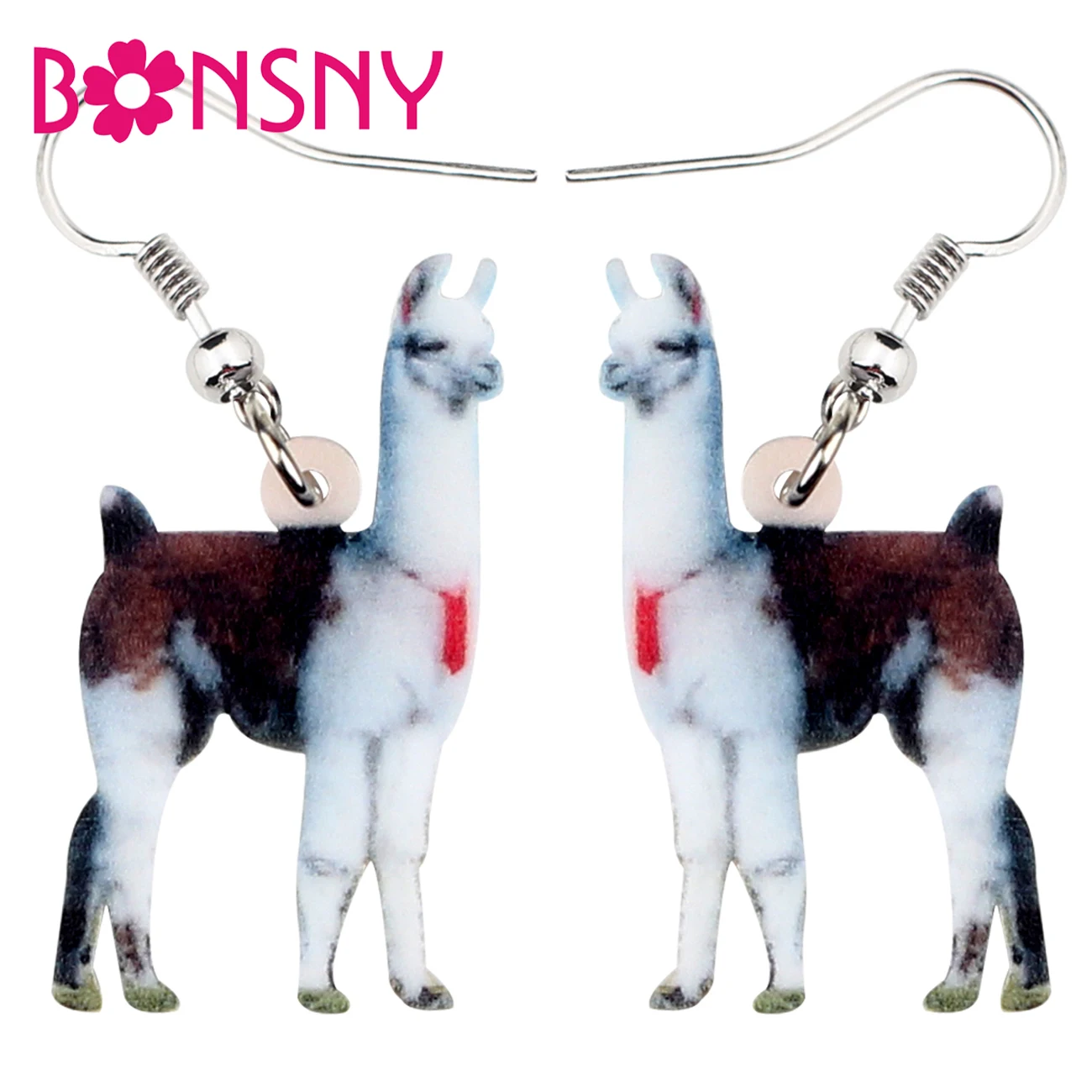 Bonsny массивные акриловые серьги-подвески из ламы и альпаки новинка ювелирные