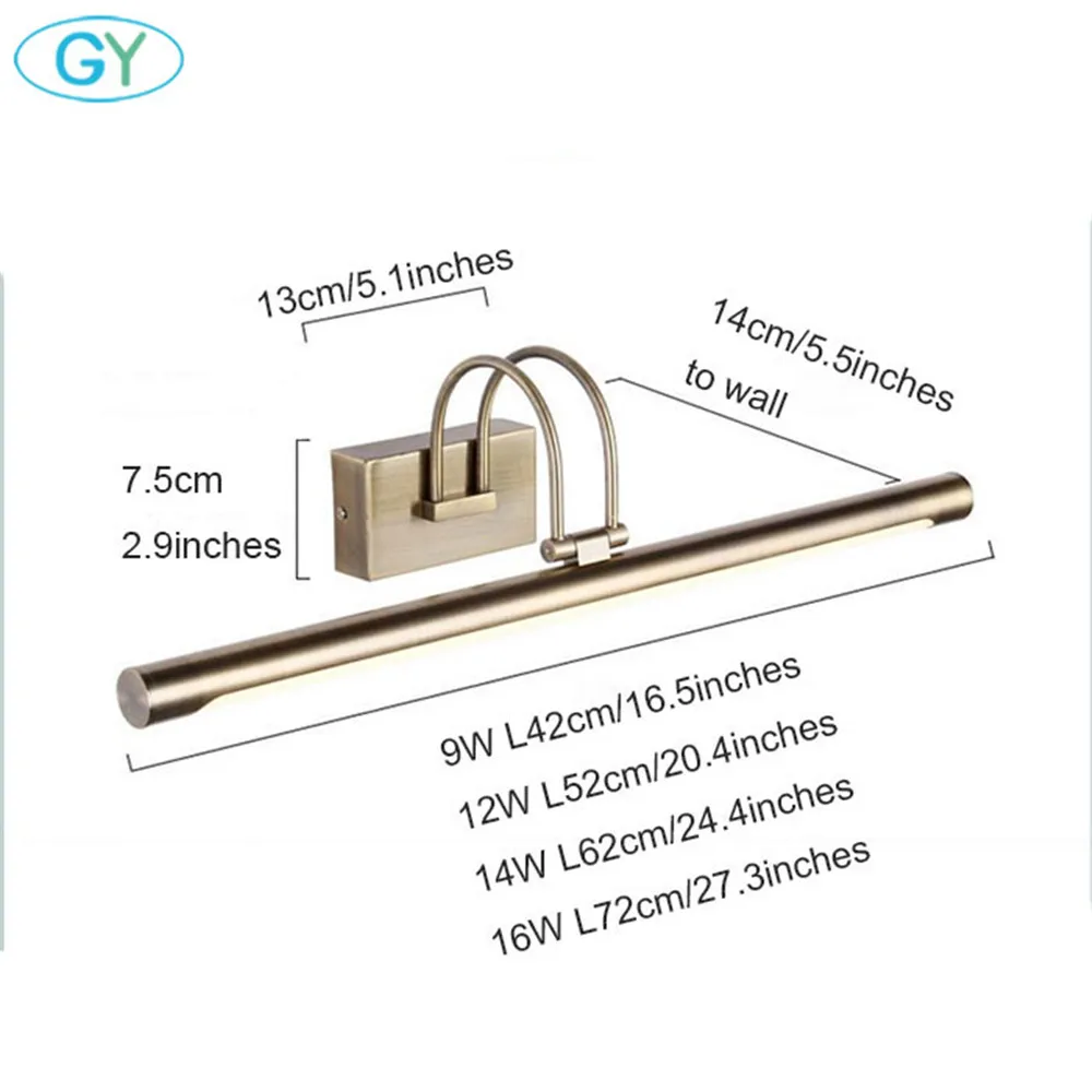 Декоративный светодиодный светильник для макияжа промышленный зеркальный