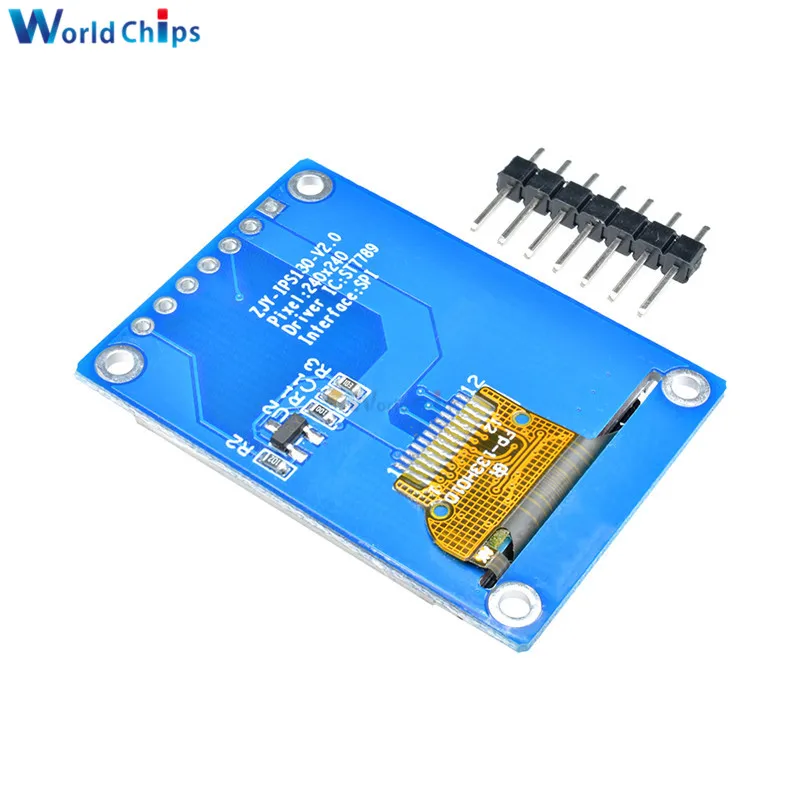 1,3 дюймов ips HD TFT ST7789 Водительская подушка безопасности 240*240 SPI Связь 3,3 V Напряжение 4-провод SPI Интерфейс полный Цвет ЖК-дисплей OLED Дисплей "сделай сам"