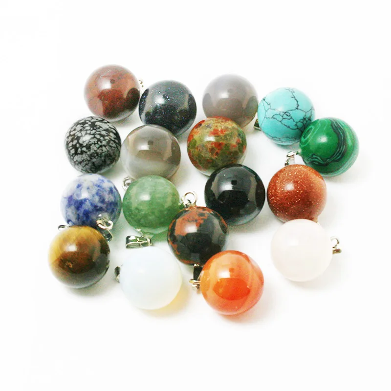 Лидер продаж 2015 подвески из натурального камня в ассортименте круглые бусины для