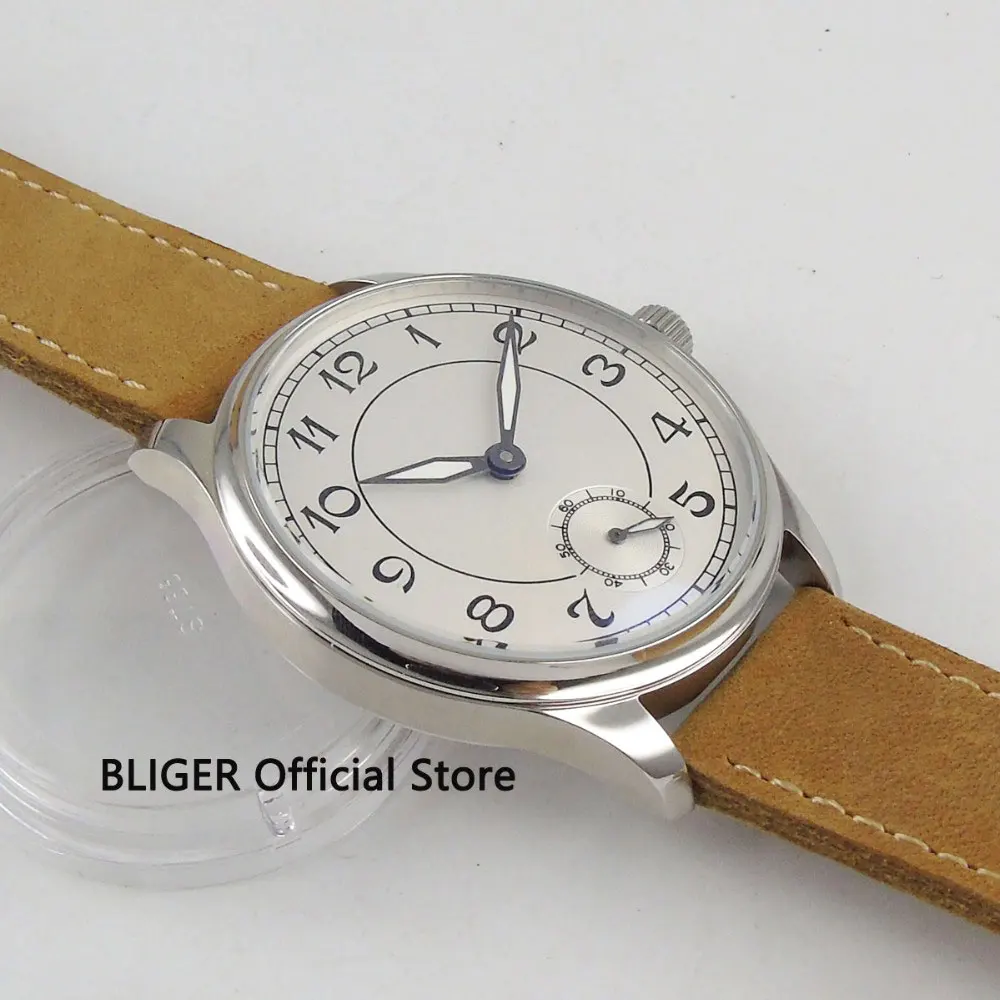 44 мм белые стерильные Мужские часы Часы из нержавеющей стали Световой указатель