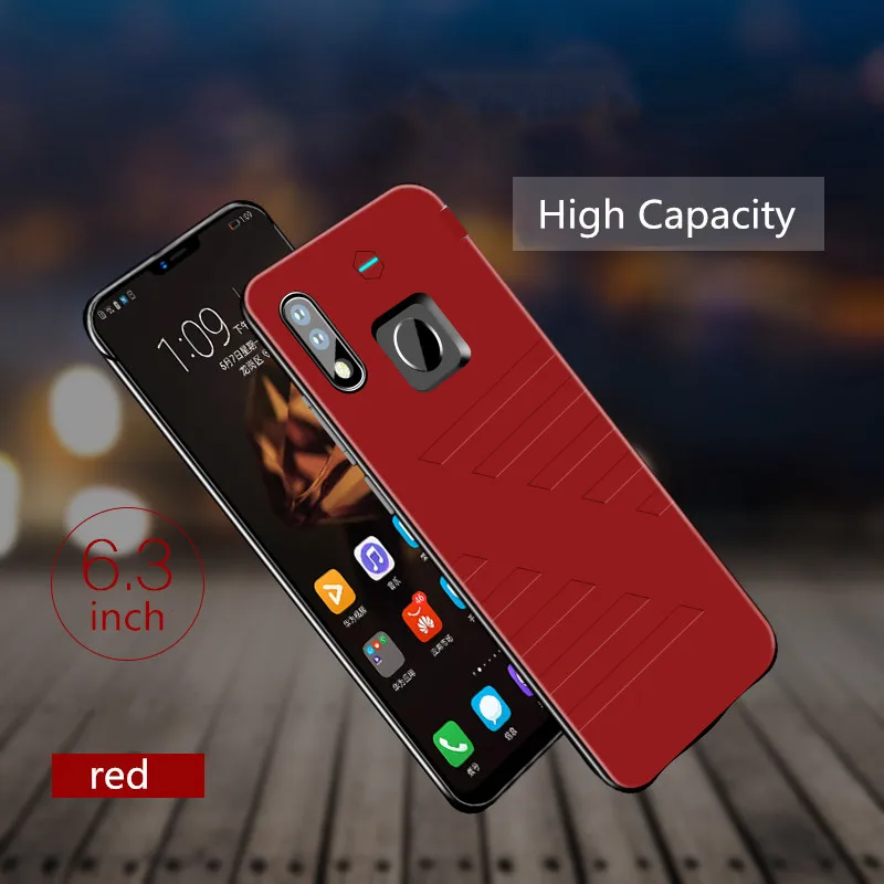 NTSPACE портативный внешний аккумулятор зарядное устройство чехол для huawei Nova 3 чехол с зажимом для аккумулятора 6800 мАч Внешний аккумулятор зарядное устройство чехол s - Цвет: Red