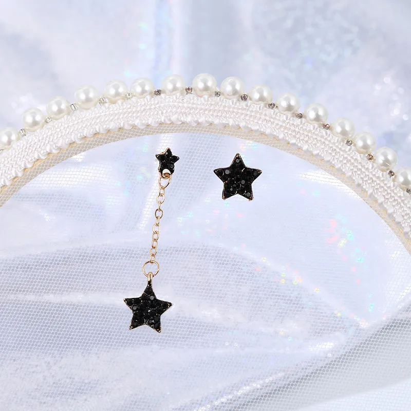 Высококачественные изысканные Асимметричные висячие серьги со звездами