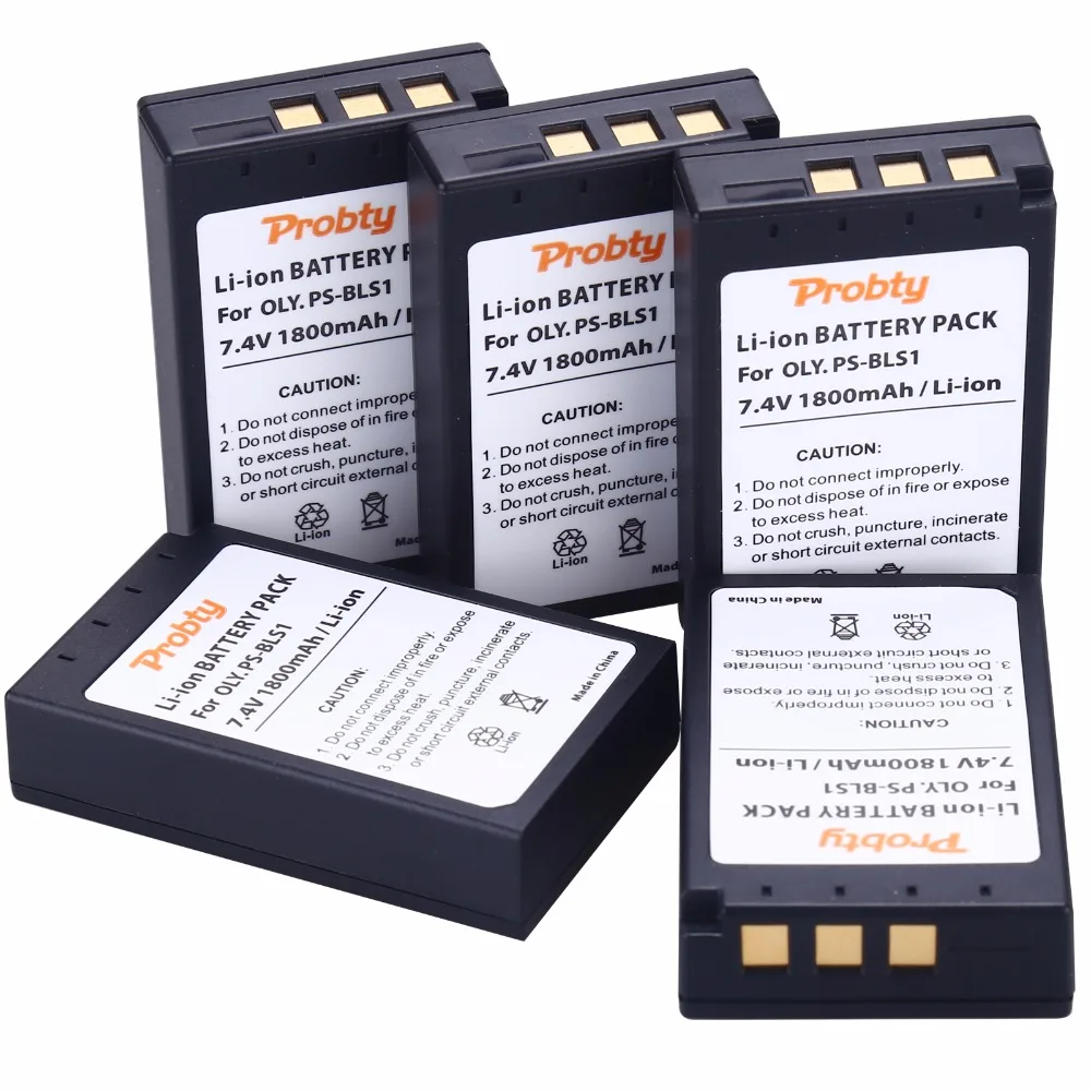 

5Pcs PROBTY PS-BLS1 PS BLS1 PSBLS1 Rechargeable Battery for Olympus PEN E-PL1 E-PM1 EP3 EPL3 Evolt E-420 E-620 E-450 E-400 E-410
