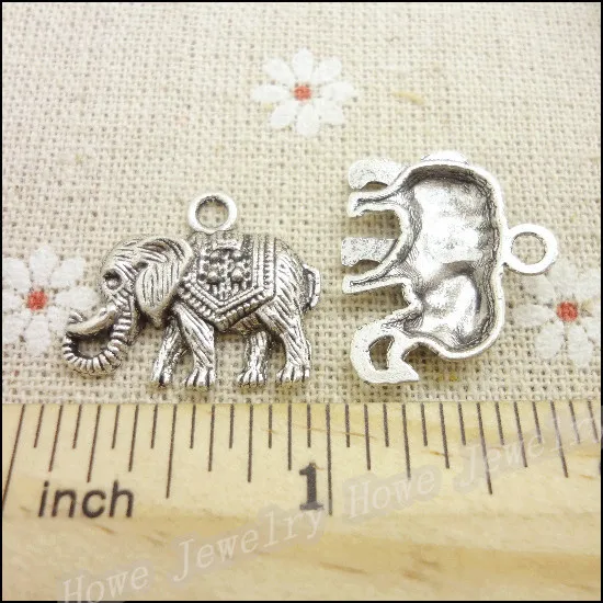 

45 pcs Vintage Charms Elephants Pendant Antique silver Fit Bracelets Necklace DIY Metal Jewelry Making