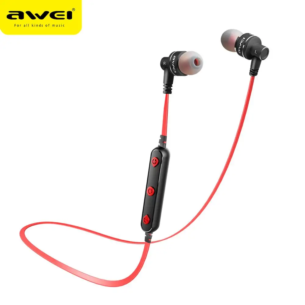 Red AWEI B990BL, беспроводные наушники, Bluetooth, наушники, Спортивная гарнитура, Стерео шумоподавление, наушники для iphone, samsung, телефонов - Цвет: Red