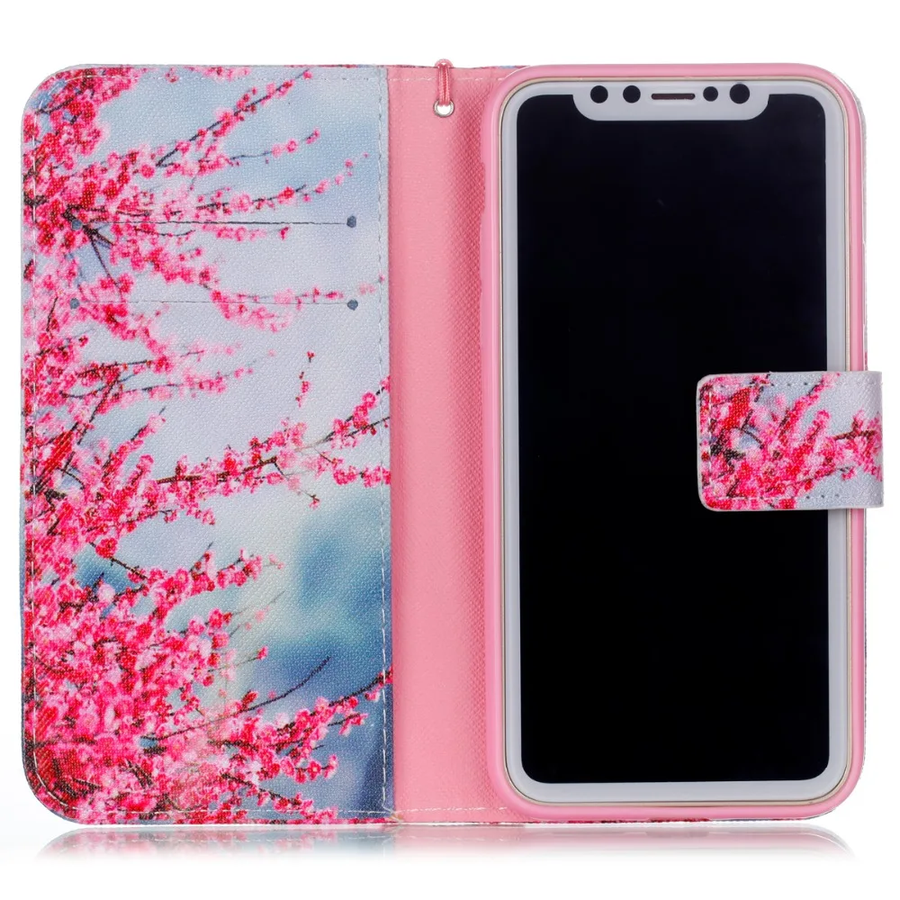Кожаный чехол для iphone 5 5C 6 6p 7 Plus и X с откидной крышкой |