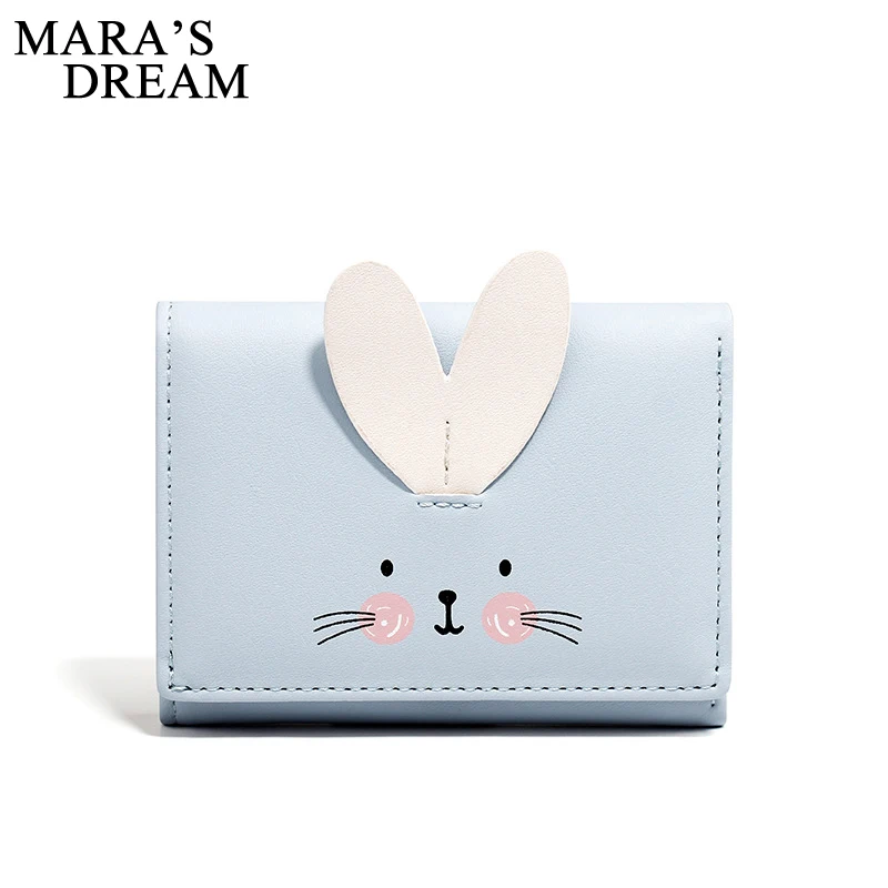 Кошелек Mara's Dream женский с милыми кошачьими ушками короткий однотонный
