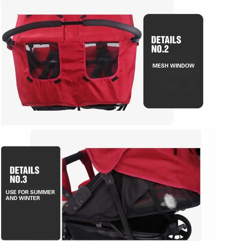 Детская двойная коляска seebaby parm cart многофункциональная складная Коляска