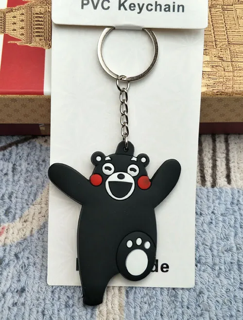 Kumamon аниме-брелок для ключей пвх фигурный брелок милые игрушки брелок держатель для ключей подарок на день рождения унисекс - Цвет: see chart