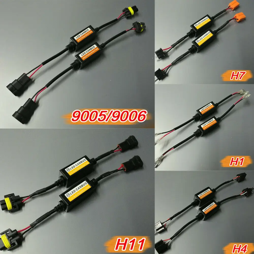 1x H1 H4 H7 H11 3157Car светодиодный декодер Canbus Error Free резистор 12 в 1 шт. фар матовые