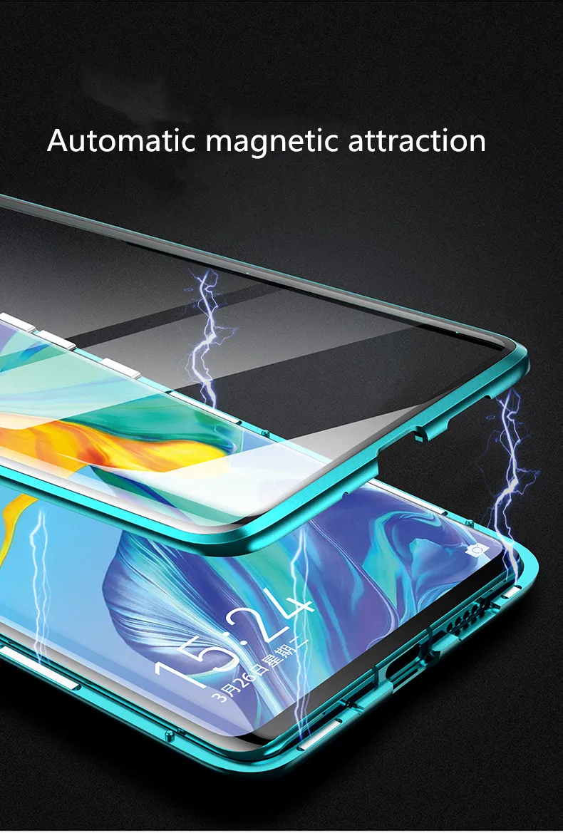 Huawei P30 pro case Magnetic Adsorption Metal Case for huawei P20 lite P20pro mate20 frame transparent protective |