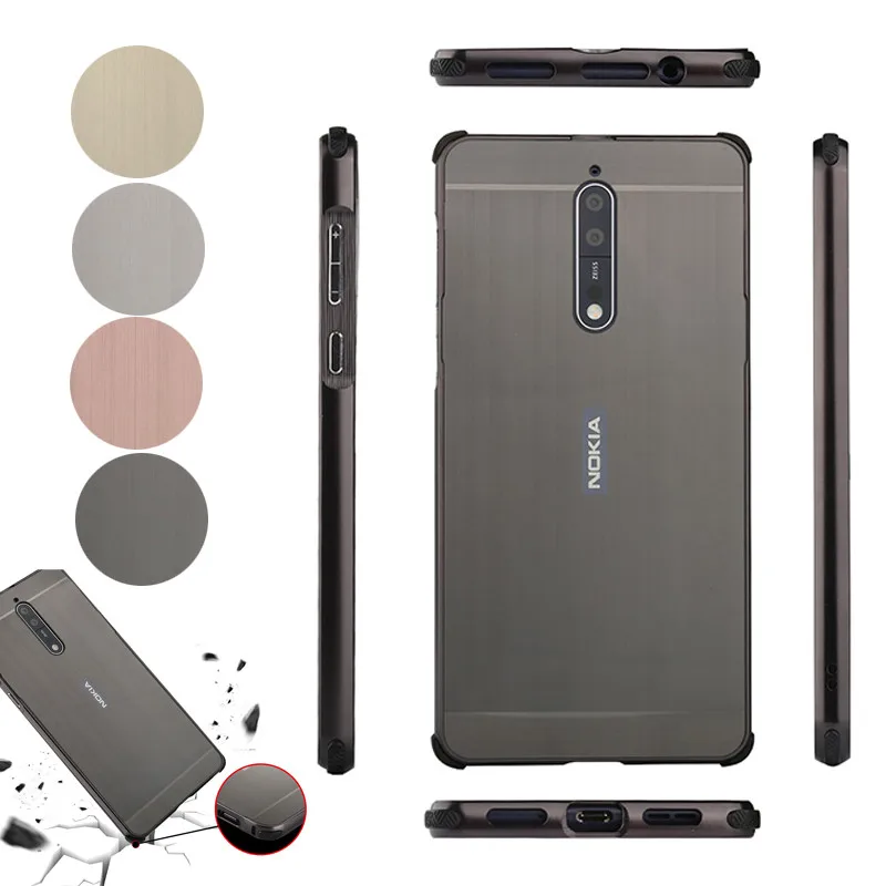 Чехол для Nokia 8 Nokia8 матовая задняя крышка жесткий чехол с металлическим покрытием