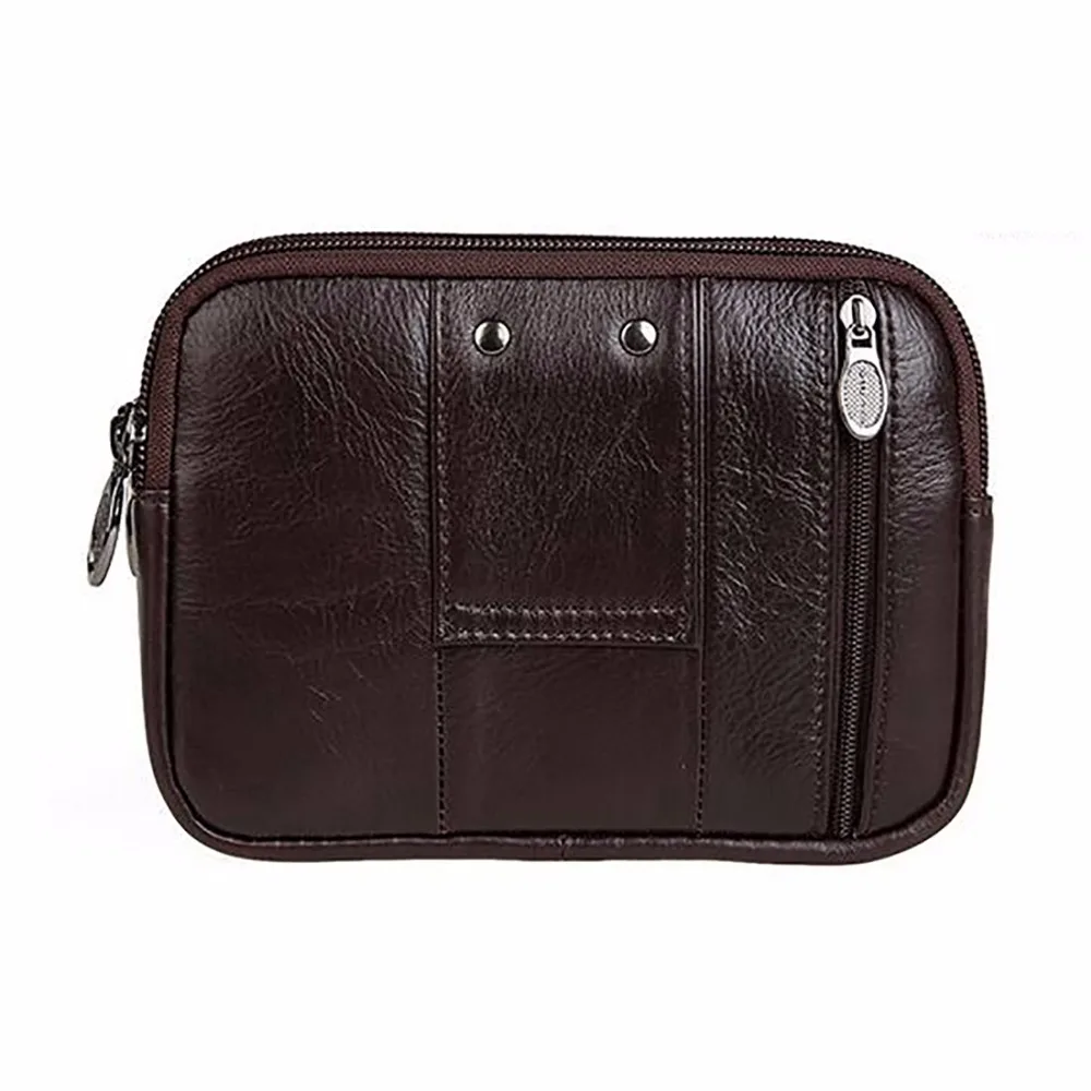 Мужской поясной кошелек из натуральной воловьей кожи забавная сумка на пояс