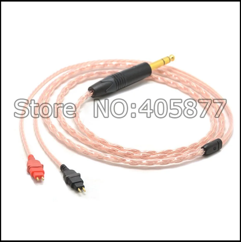 Высококачественные наушники Cable1/4 6 35 мм DIY Hi-end 8 ядер 5n Pcocc медные обновленный