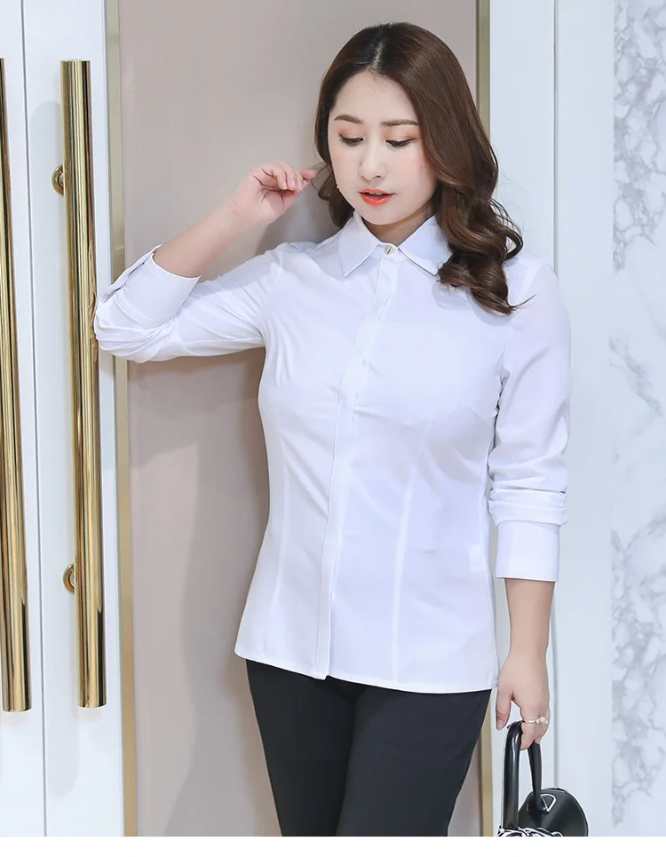 Блузка женская деловая эластичная 10XL/9XL/8XL/7XL | Женская одежда