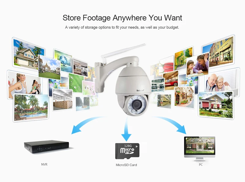 Sricam SP008 1080P открытый IP Камера 5X Оптический зум Водонепроницаемый Wi-Fi Cam сигнал тревоги пуш-ап 2-полосная аудио Беспроводной купольная камера видеонаблюдения PTZ