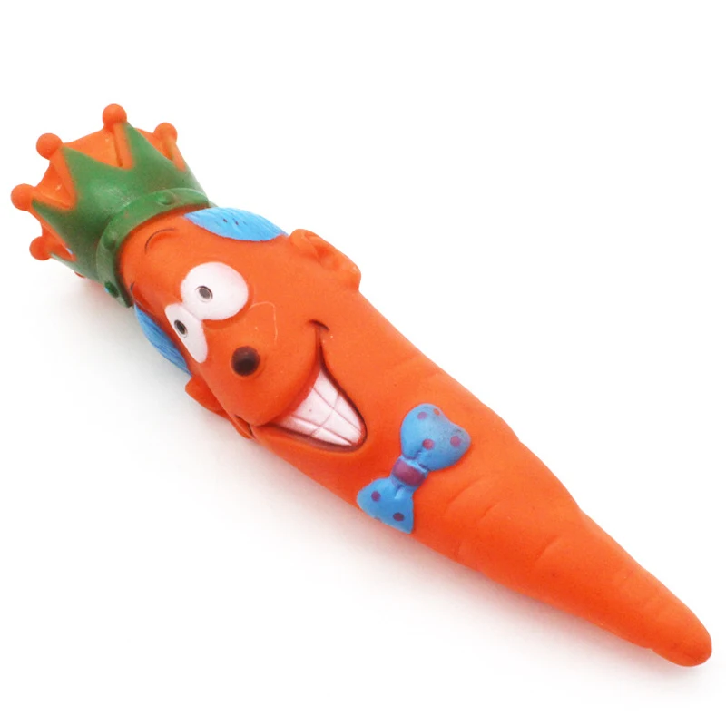 Забавные овощи морковь Squeeze игрушка со звуком домашних животных собака