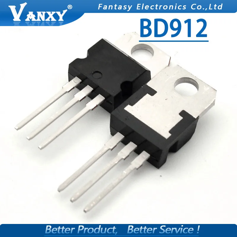 10 шт. BD912 100V 15A 220 BD911 TO220 Дарлингтона новый оригинальный транзистор|Интегральные