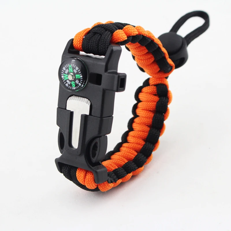 

Military Emergency Paracord Whistle Bracelet Multifunction Camping Survival Escape Wrist Strap Wilderness EDC Accessories
