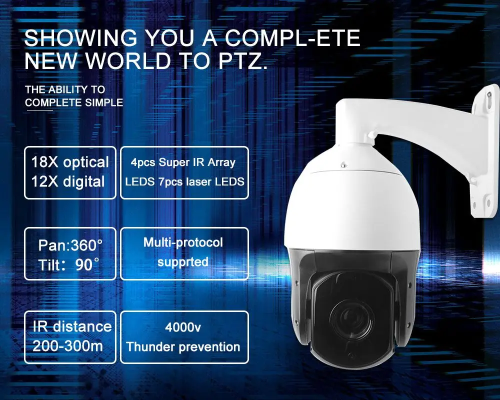 MISECU 1080 P PTZ IP Камера Открытый Onvif 18X зум Водонепроницаемый мини Скорость купол 2MP H.264