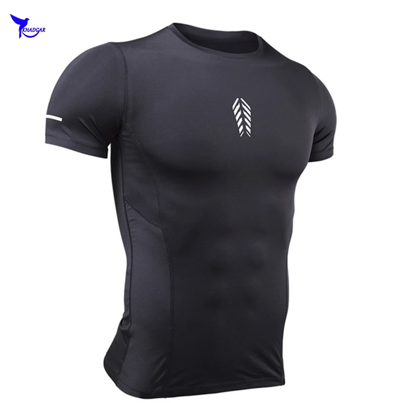 Мужская спортивная футболка с коротким рукавом Dry Fit одежда для занятий спортом