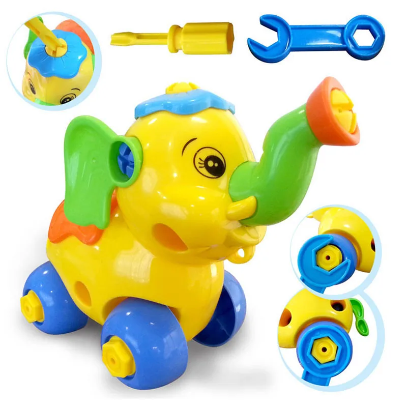 MYHOESWD 3D Boy Disassembly Assembly Car Toy Puzzle Wheels Kids Toys For Children Christmas Gift Classic Child Baby | Игрушки и хобби