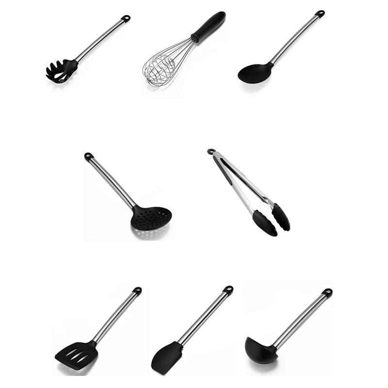 8 шт./компл. силиконовая антипригарная термостойкая ложка ситечко для взбивания