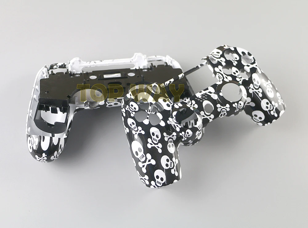 ChengChengDianWan Skull Hydro корпус окунутый Корпус чехол Обложка Mod комплект для игровых станций 4 PS4 контроллер черные кнопки