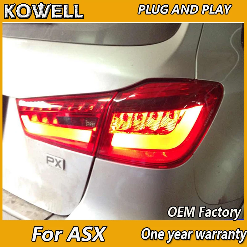 

KOWELL автомобильный Стайлинг для Mitsubishi ASX хвост светильник s 2013-2015 ASX светодиодный задний фонарь Outlander задний фонарь DRL + тормоз + Парк + сигнал св...